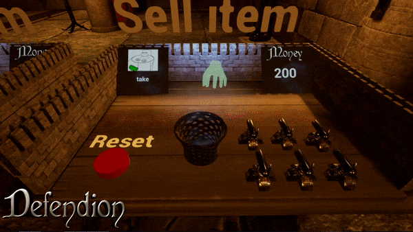 Demonstration of selling item on the training level