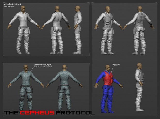 Standard BDU and Vest WIP's For Player Soldiers