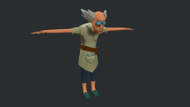 shop keeper T pose textured