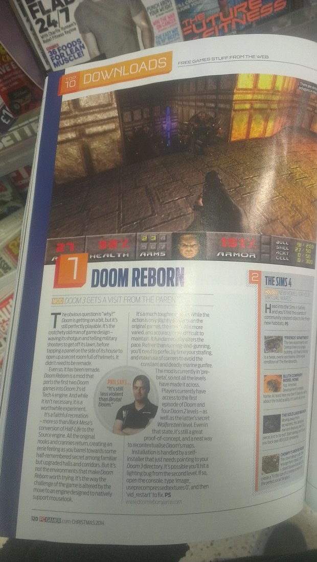 Doom Reborn in PC Gamer Magazine