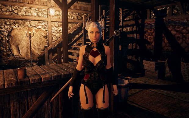 Valkyrie in longhouse