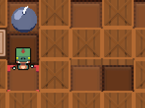 Boxes in this game can be used to crush the player!