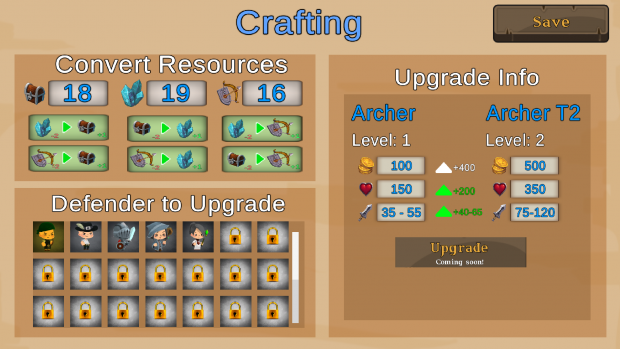 crafting screen