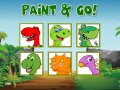 Paint and Go - Coloring of Dinosaurs with Cartoons