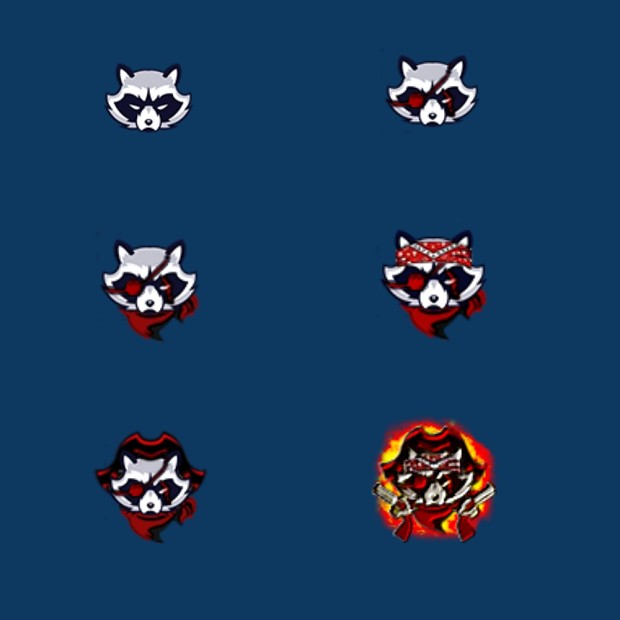 Steam game cards in Wanted Raccoon