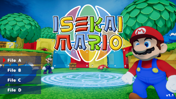 Isekai Mario Title Screen