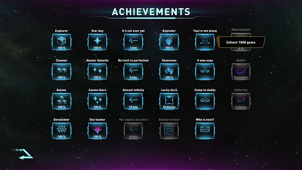 Achievements Screen