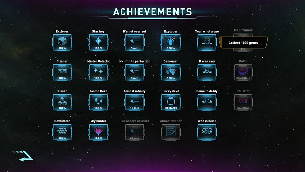 Achievements Screen image - Darkanoid - Indie DB