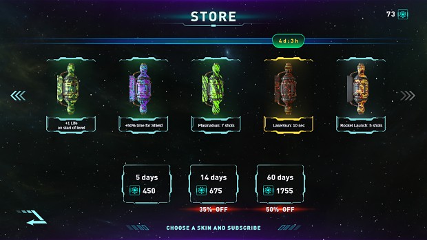 Store | Subscribe screen