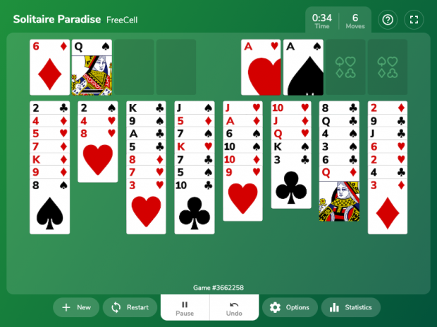 freecell gameplay 3