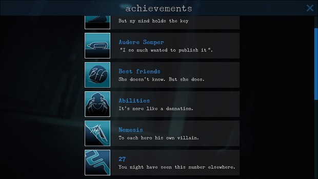 achievements screen