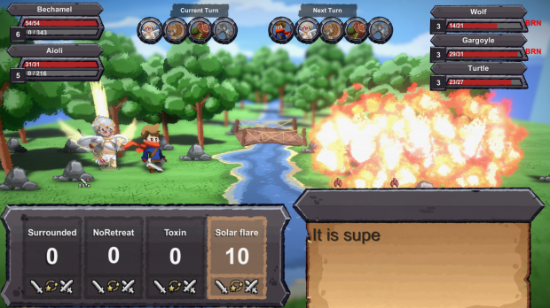 Screen Shot of the Battle System
