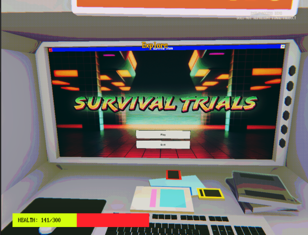 Use Roger's computer to access Survival Trials mode!