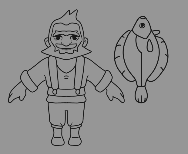 Character Concept - Fish Brawler