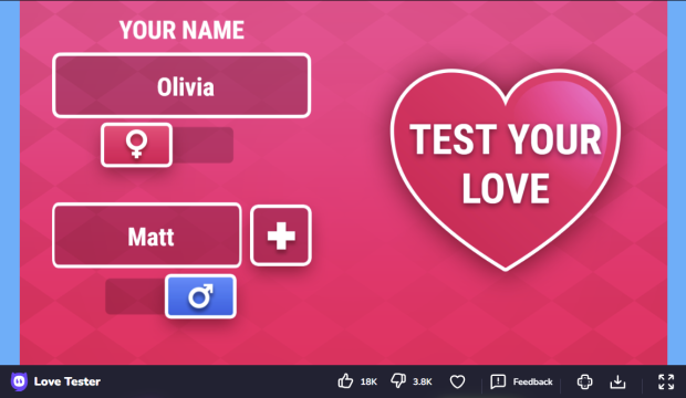 Love Tester 3 - Love Test Games