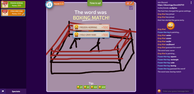 Paintjob drawing boxing ring