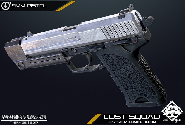 [RENDER] Lost Squad 9mm Pistol weapon model