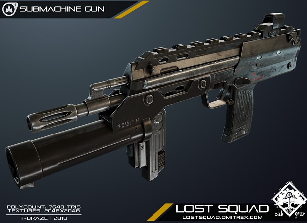 [RENDER] Lost Squad SMG1 weapon model