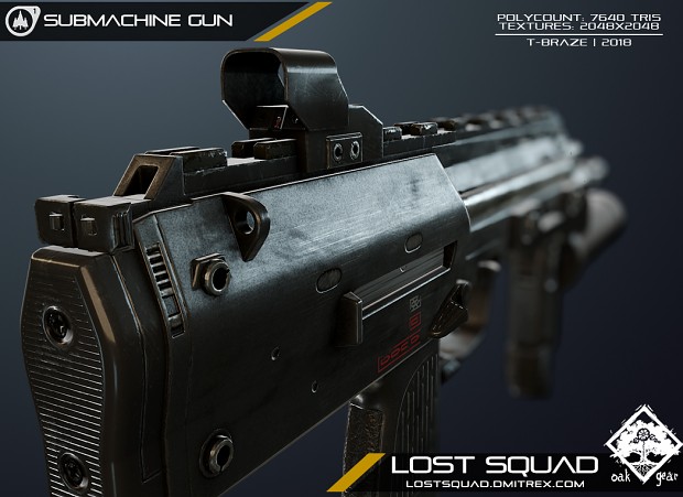 [RENDER] Lost Squad SMG1 weapon model