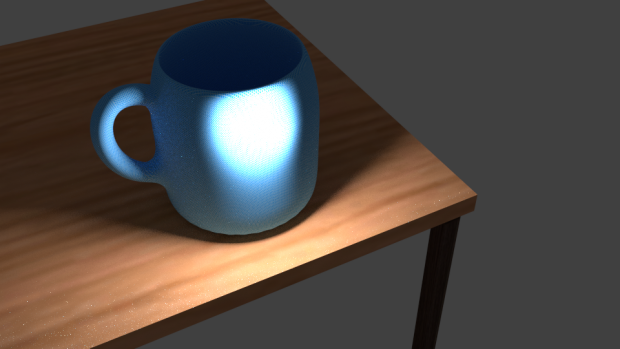 a cup (made in blender)