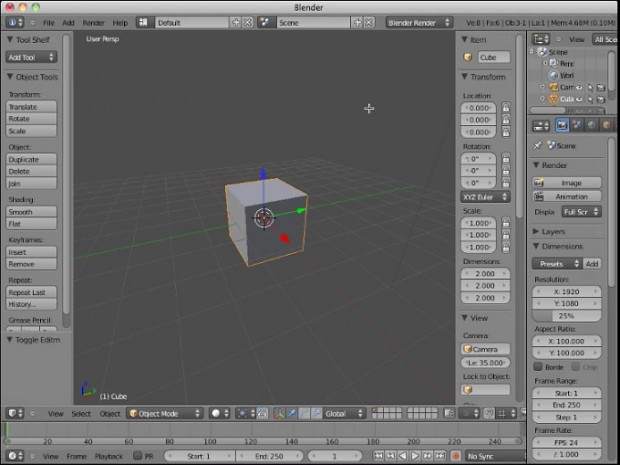 Video Tuts #1 Blender 3D Space by Neal Hirsig