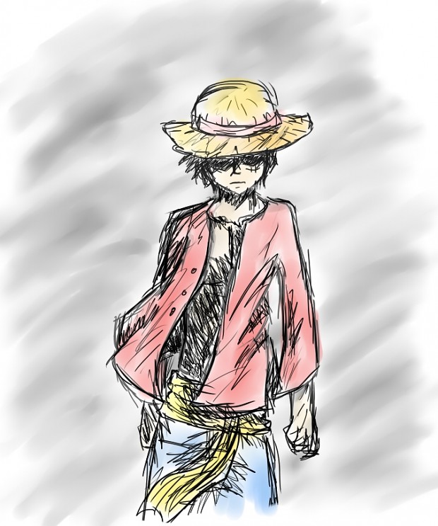 Luffy tablet drawing