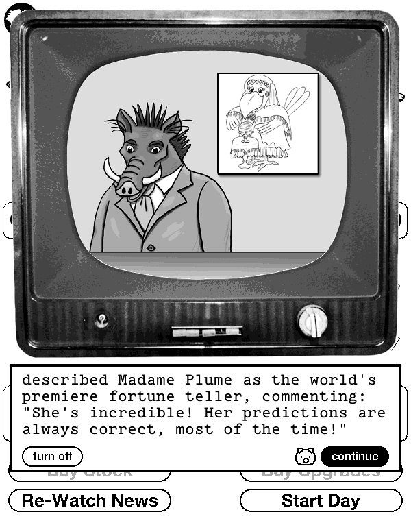 Jungle Juice news report - Madame Plume