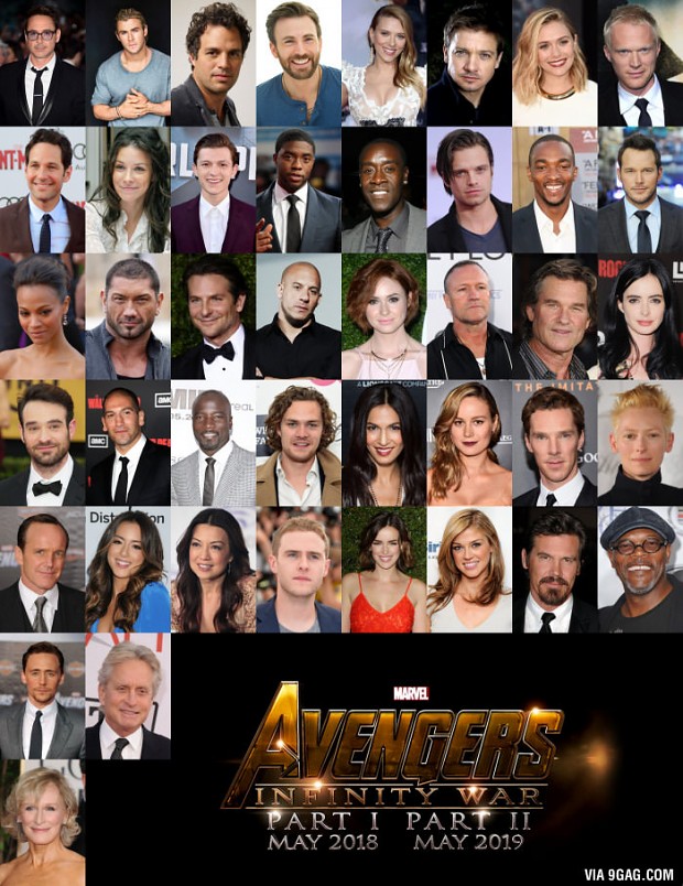 OMG! This is the cast of Avengers Infinity War