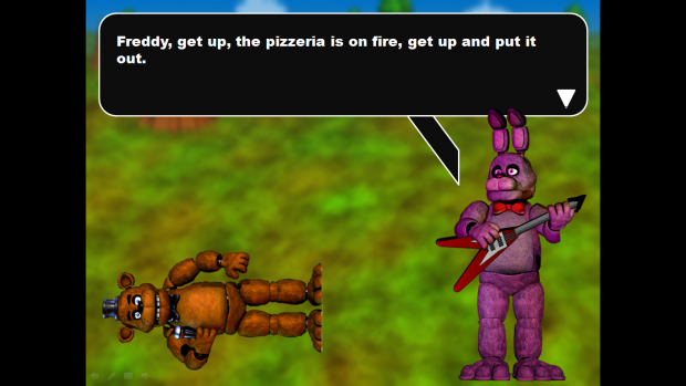 ''Freddy, the pizzeria is on fire''