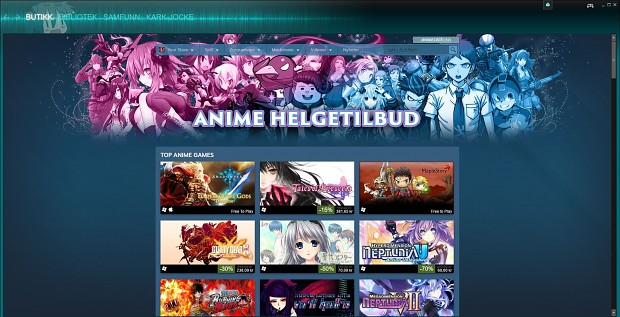 Anime Games Sales on Steam