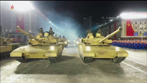 North Korean upgraded tanks