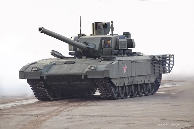 Artists impression of Armata without turret armor
