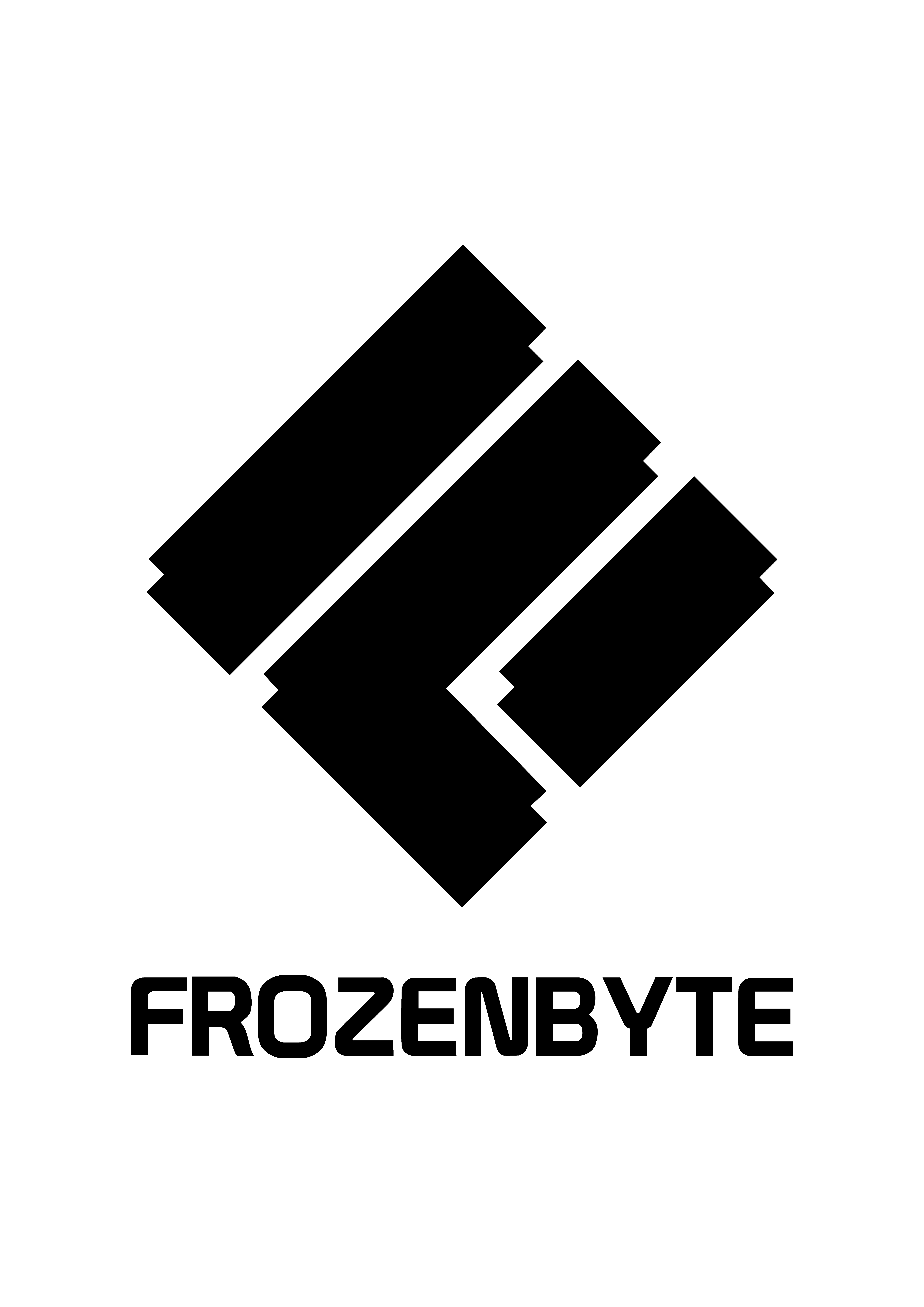 Frozenbyte transparent logo - black