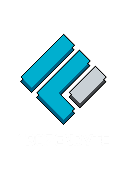 Frozenbyte transparent logo - white text