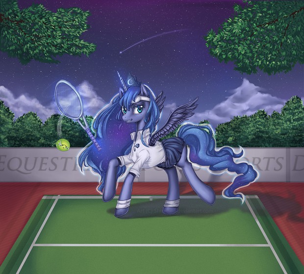 Luna Playing Tennis