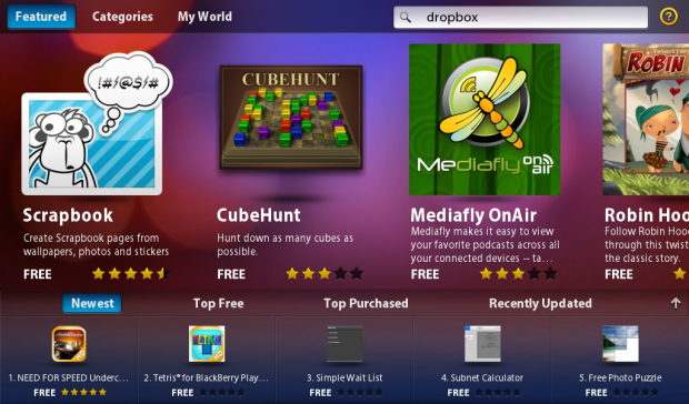 CubeHunt get featured in BlackBerry App World