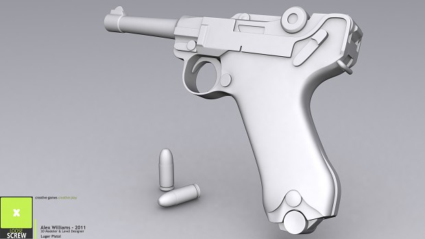 High Poly - Luger Pistol