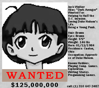 Random NR In-Game Art #11 - Jack Wanted Poster