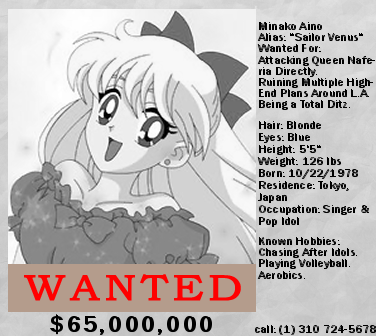 Random NR In-Game Art #9 - Minako Wanted Poster