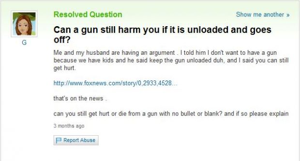 Yahoo Answers - It's a Magical Place