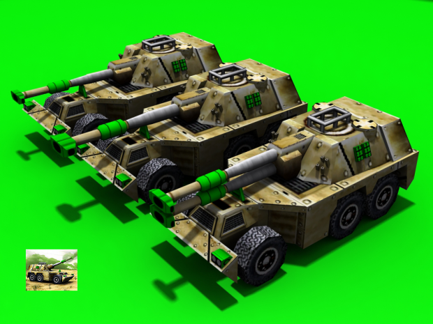 GLA Rhino Artillery model, and Upgraded version