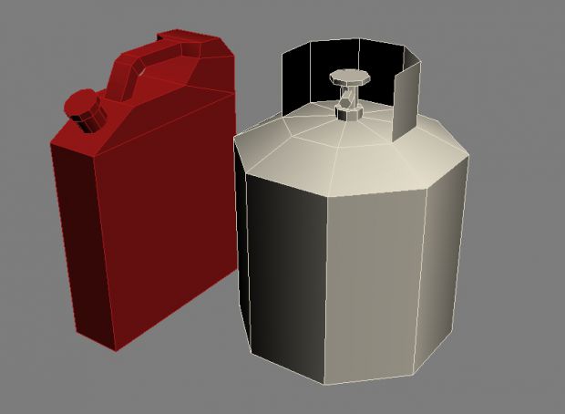 Low Poly Gas Containers
