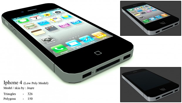 3DS MAX Iphone 4 render (hl2 low poly)