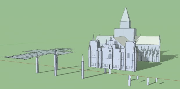 Cathedral from Pillars of Earth in Google Sketchup