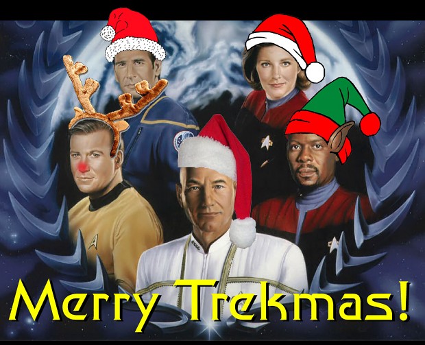 Merry Trekmas. Ah y fine Captains :)