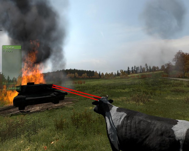 Little ArmA 2 cow WITH LASERS