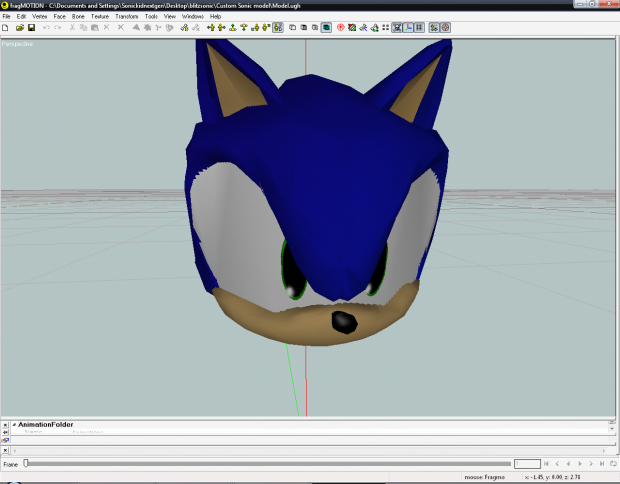 Custom Sonic model 2 - Head completed - 01