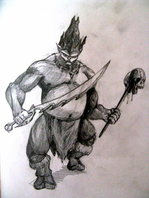 Drawing of Gorkil