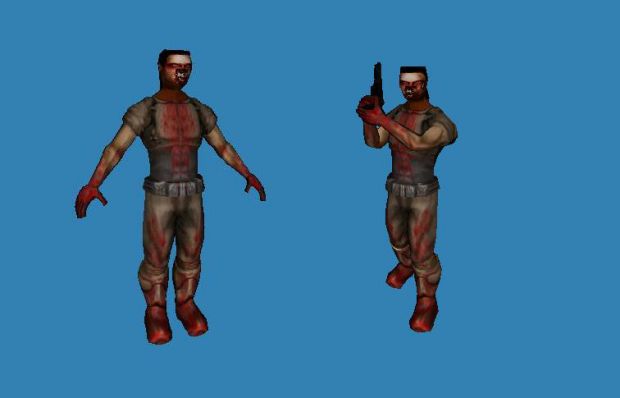 Zombie guy with pistol