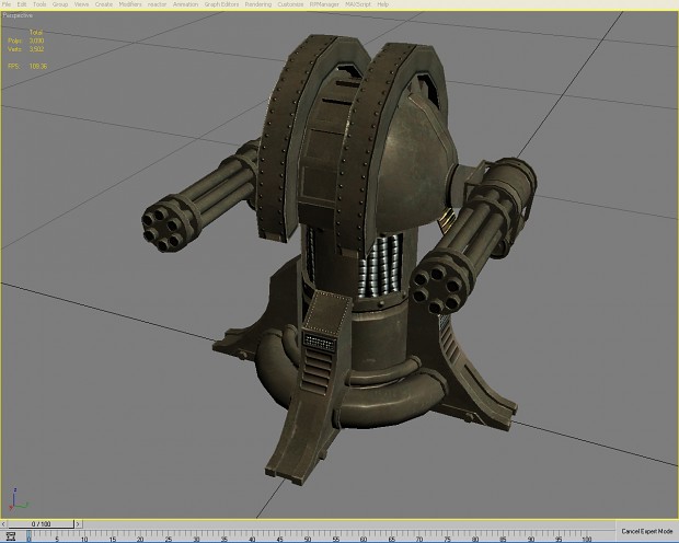 Gatling Tower - Max with shaders